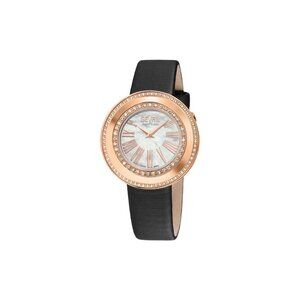 Gevril Women's 12251 Gandria Swiss Quartz Diamond MOP Dial Satin Band IPRG Watch